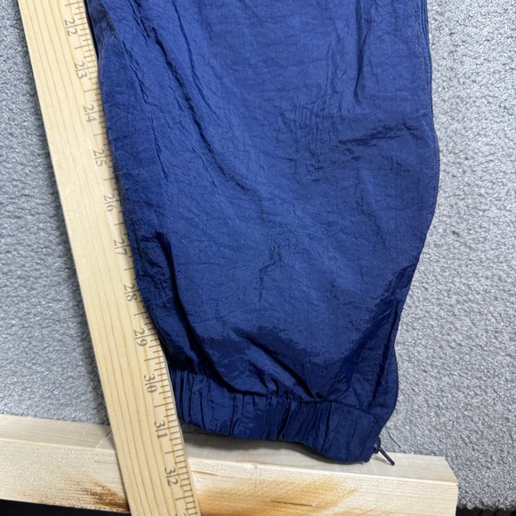 Vintage Nike Track Pants Men's Large Blue Nylon Swoosh Ankle Zip 90s Y2K - Picture 6 of 8